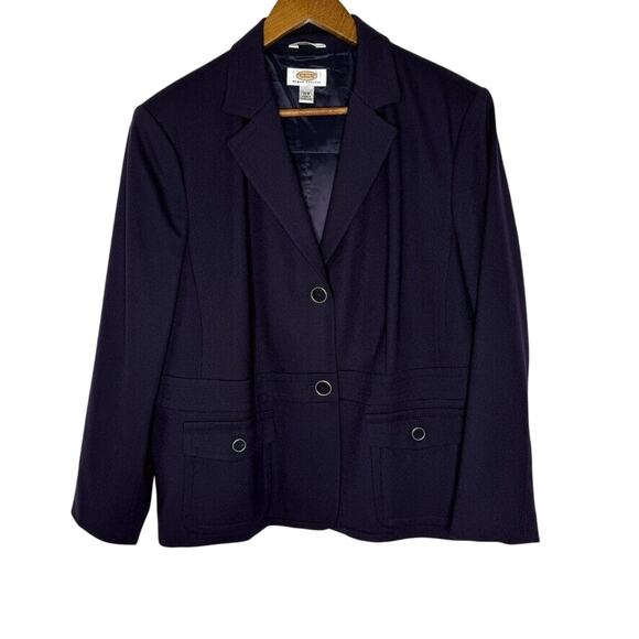 Talbots Jackets & Blazers - Talbots Woman Purple Blazer 16W Stretch Fabric Wool Classic Career Jacket